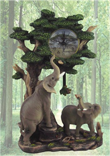 ELD31080 Idyll Hours Elephant Clock